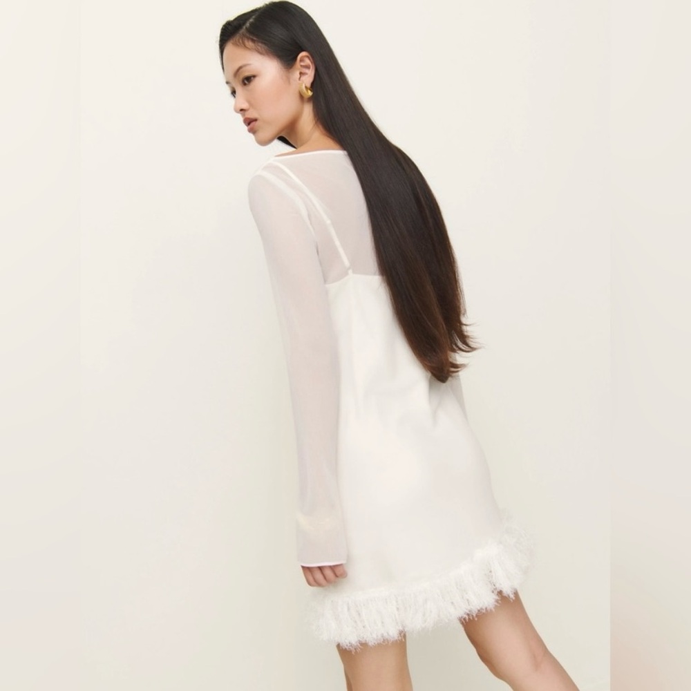 Reformation Tetty Dress Ivory - Size 12 - Picture 5 of 6